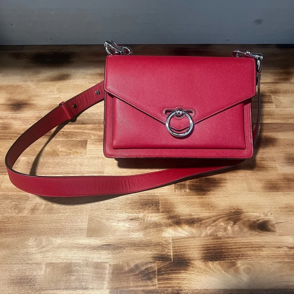 NWOT~Rebecca Minkoff Red Shoulder / Crossbody Bag - Picture 2 of 13